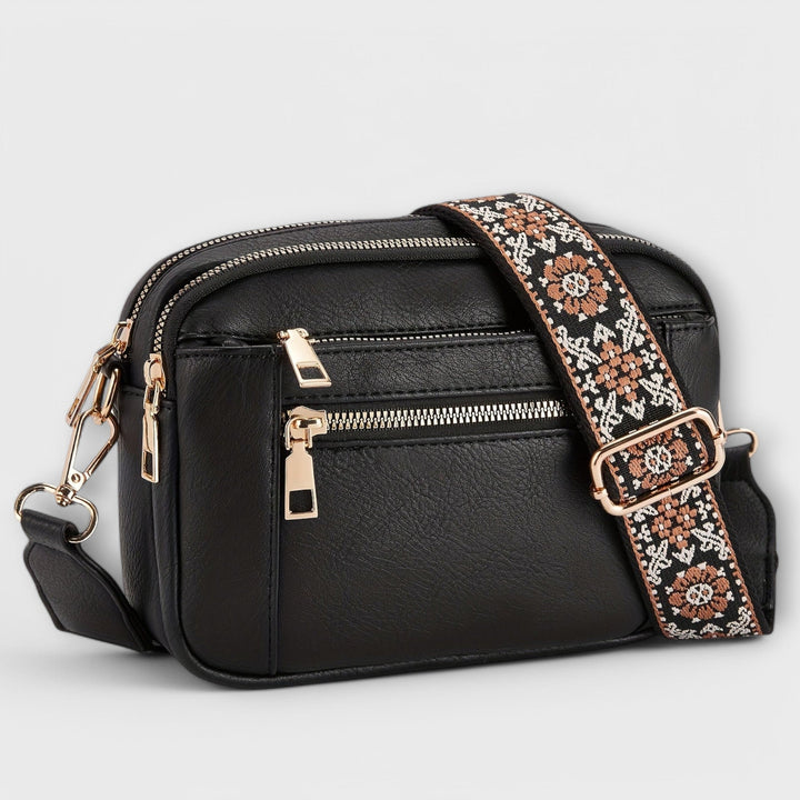 Vegan Leather Crossbody Bag with Adjustable Strap