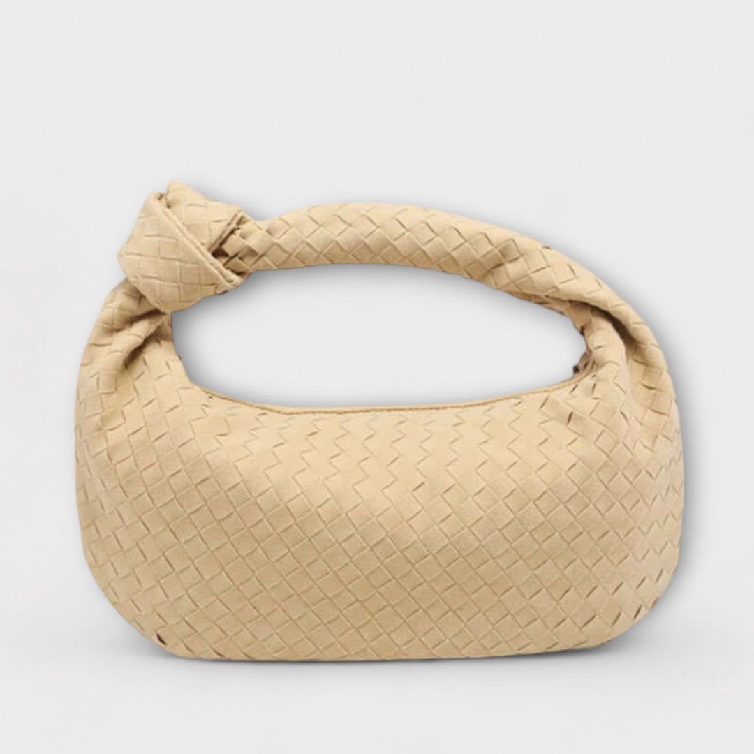 Large Woven Tote Bag for Women with Knot Detail