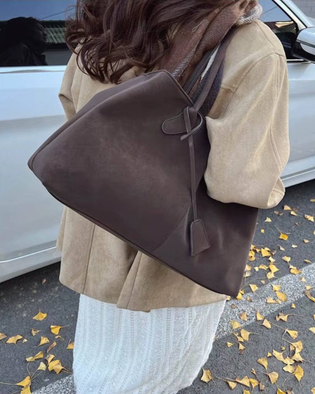 Tote Bag for Work and Travel - Soft Faux Leather Shoulder Bag