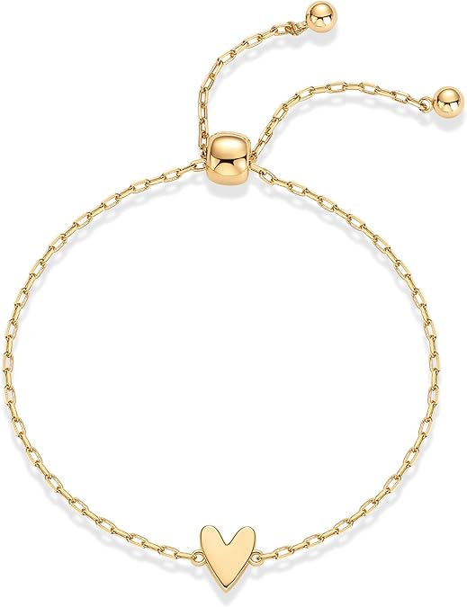 Gold Heart Charm Bracelet | Delicate Layering Jewelry