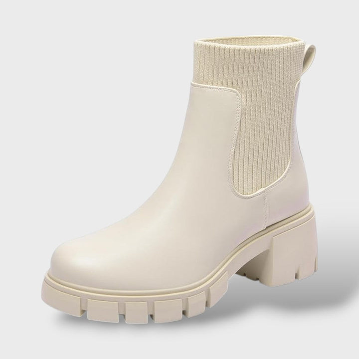 Chelsea Ankle Boots for Women with Chunky Heel and Lug Sole