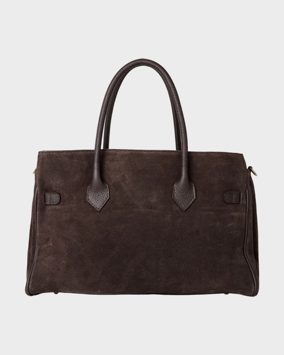Leather Tote Bag Large Work Laptop Bag Espresso Brown
