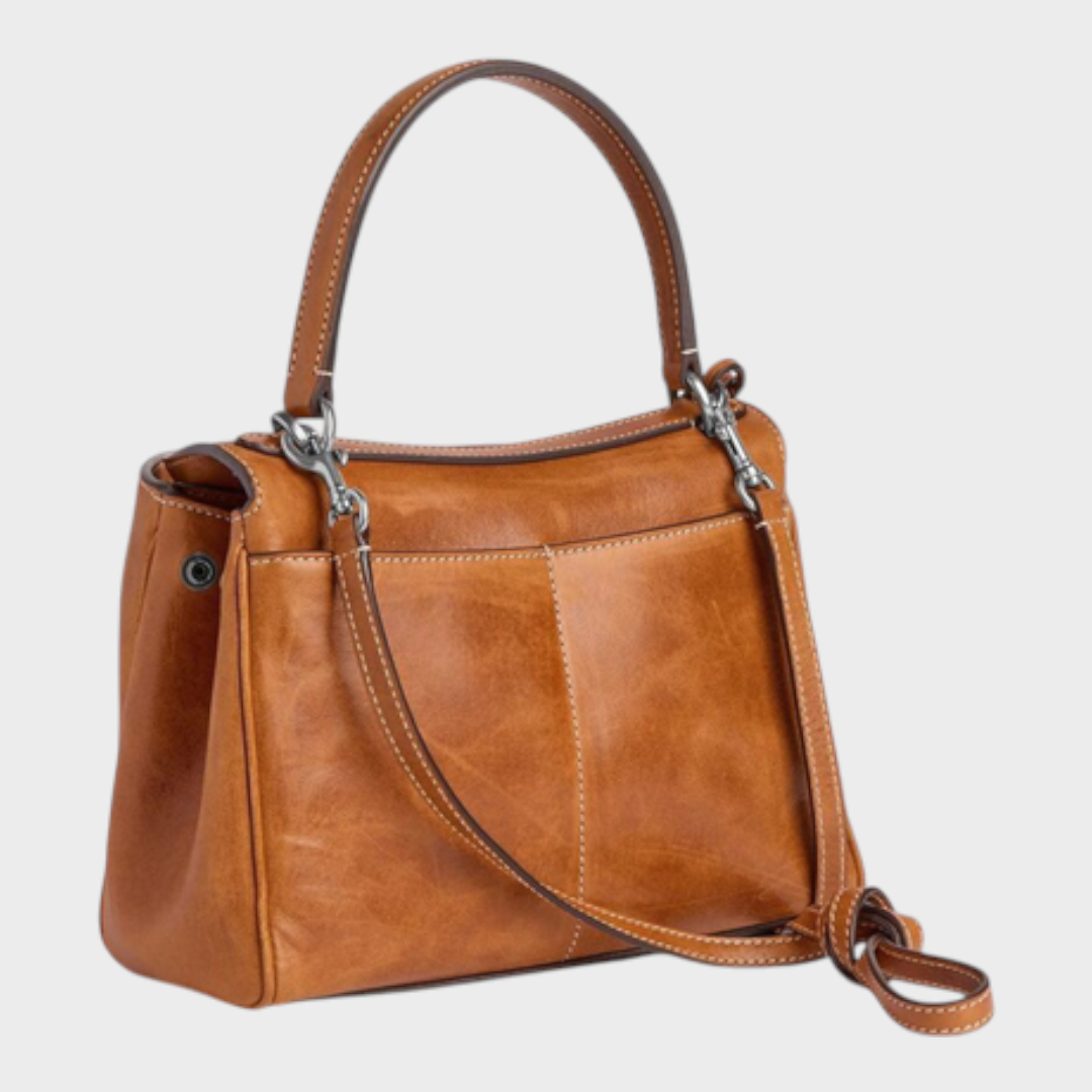 Leather Handbag Women - Minimalist Soft Genuine Leather Shoulder Bag