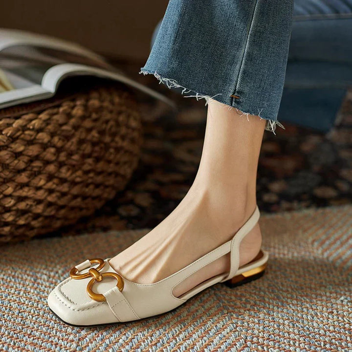 Slingback Flats for Women - Comfortable Suede Cushioned Shoes