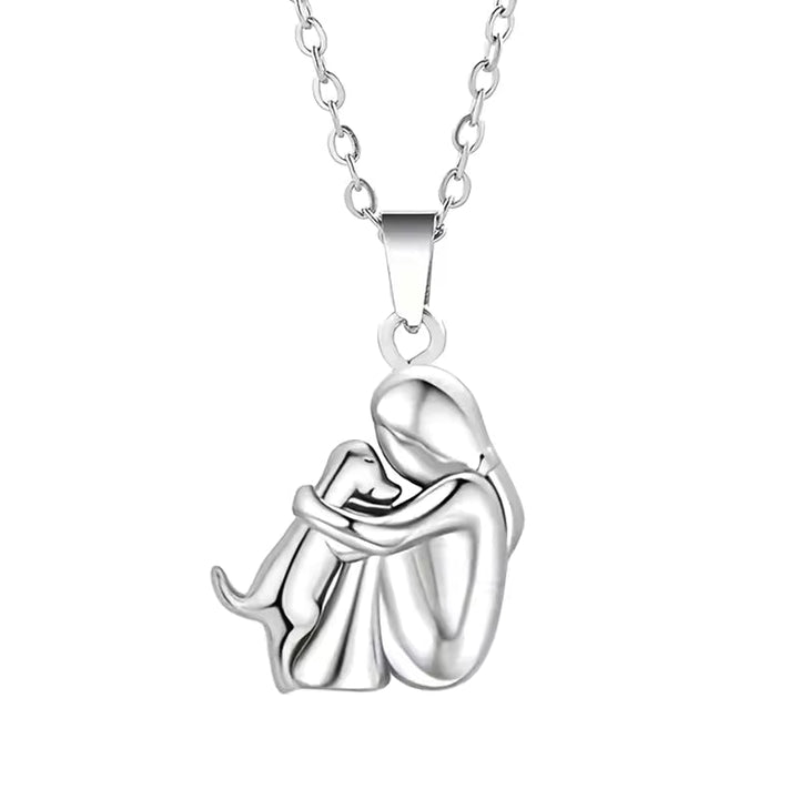 Dog Memorial Necklace Gold Pendant for Women