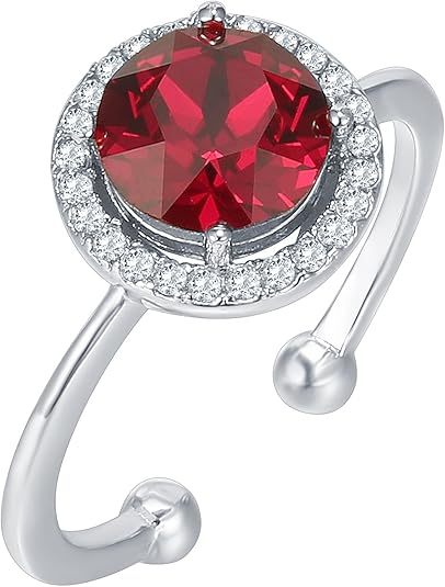 Ruby Ring in White Gold - Crimson Glow Promise Ring