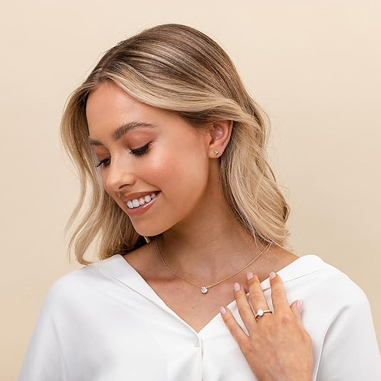 Crystal Pendant Necklace Gold | Elegant Everyday Jewelry