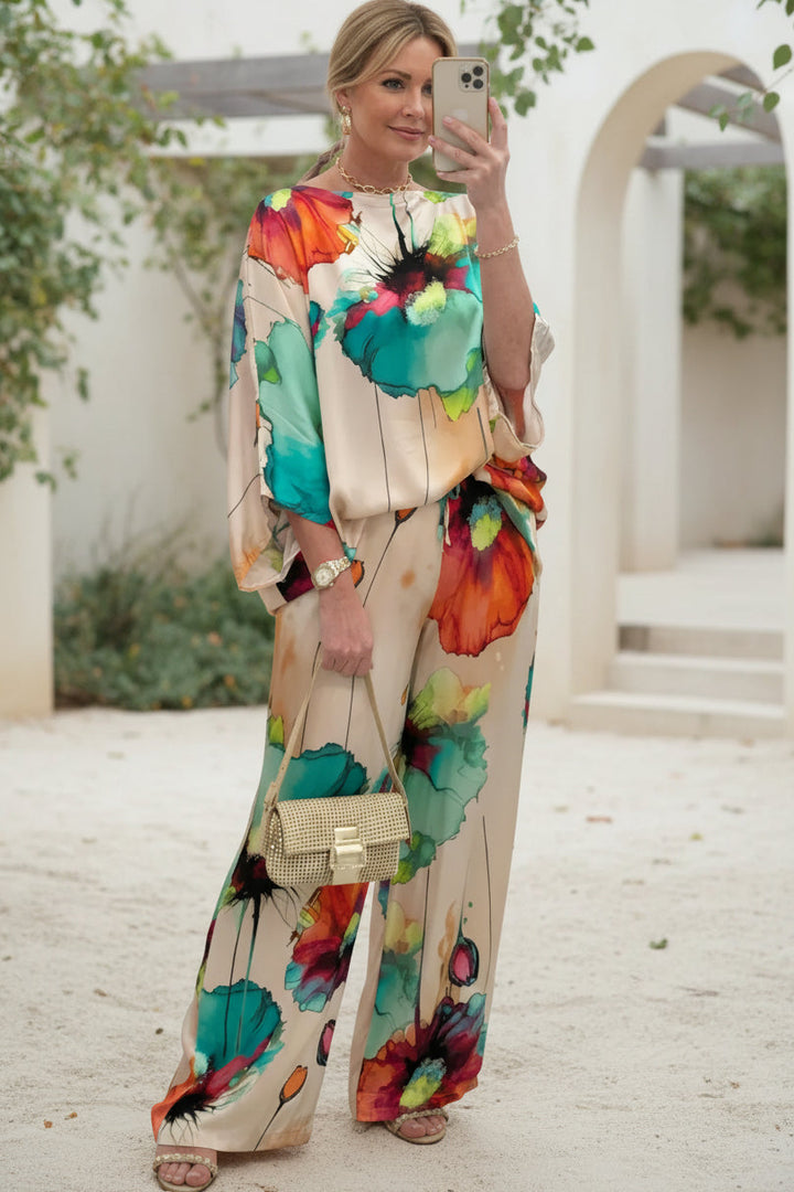 Colorful Two Piece Set - Vibrant Matching Outfit for Women