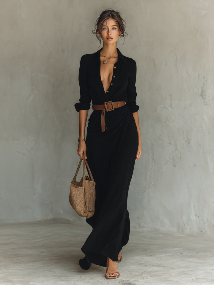 Casual Maxi Dress for Women - Bohemian Flowing Dress