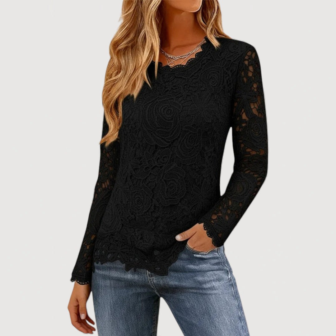 Lace Detail Top for Women | Elegant Casual Blouse