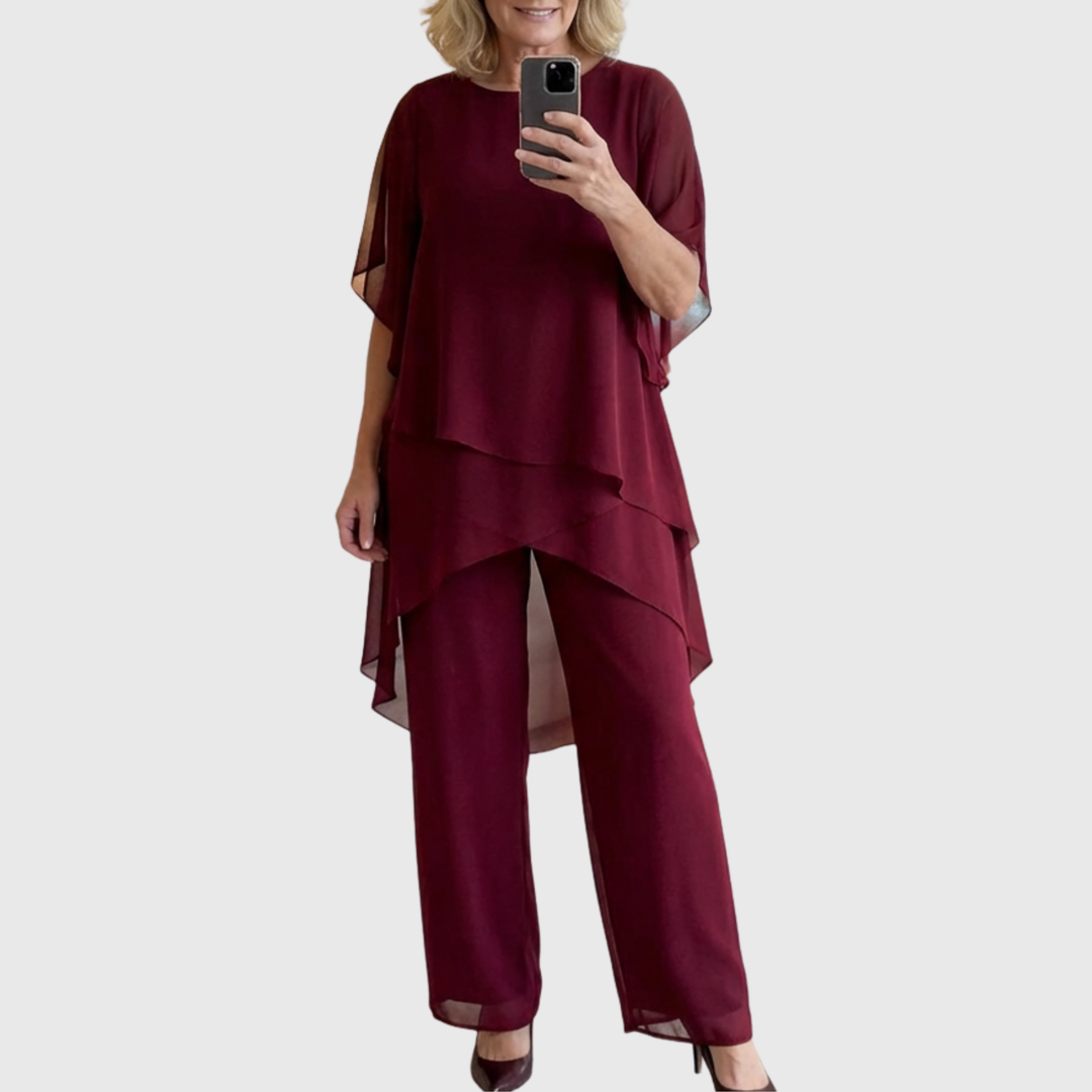 Palazzo Pants Set for Women - Elegant Two Piece Outfit