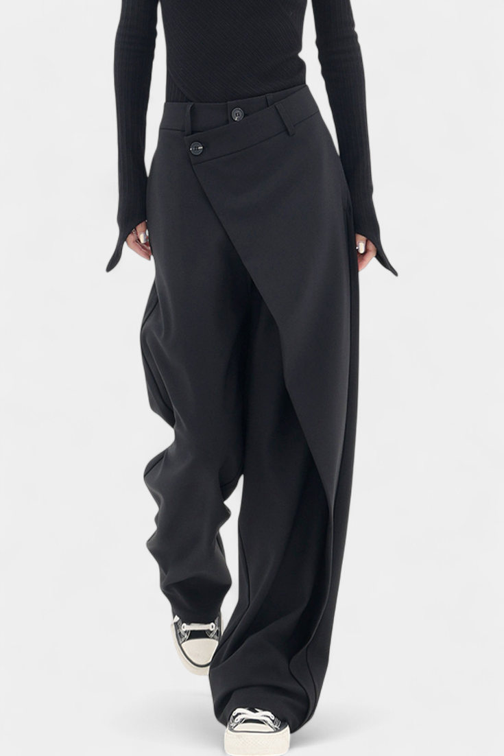 High Waisted Straight Leg Trousers for Women | Oaklyn Pants