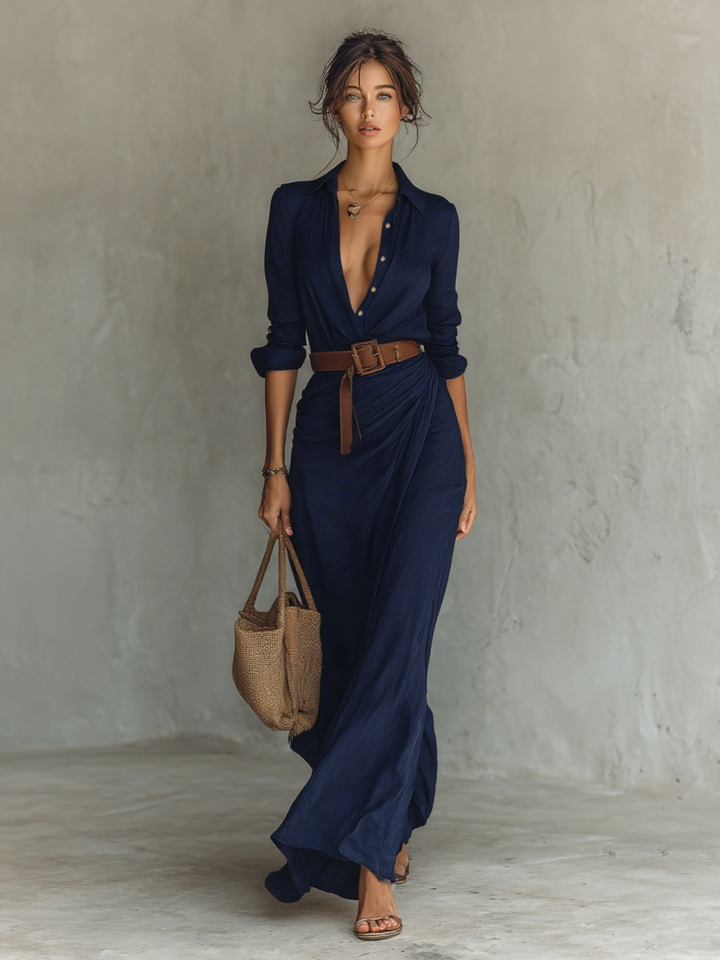 Casual Maxi Dress for Women - Bohemian Flowing Dress