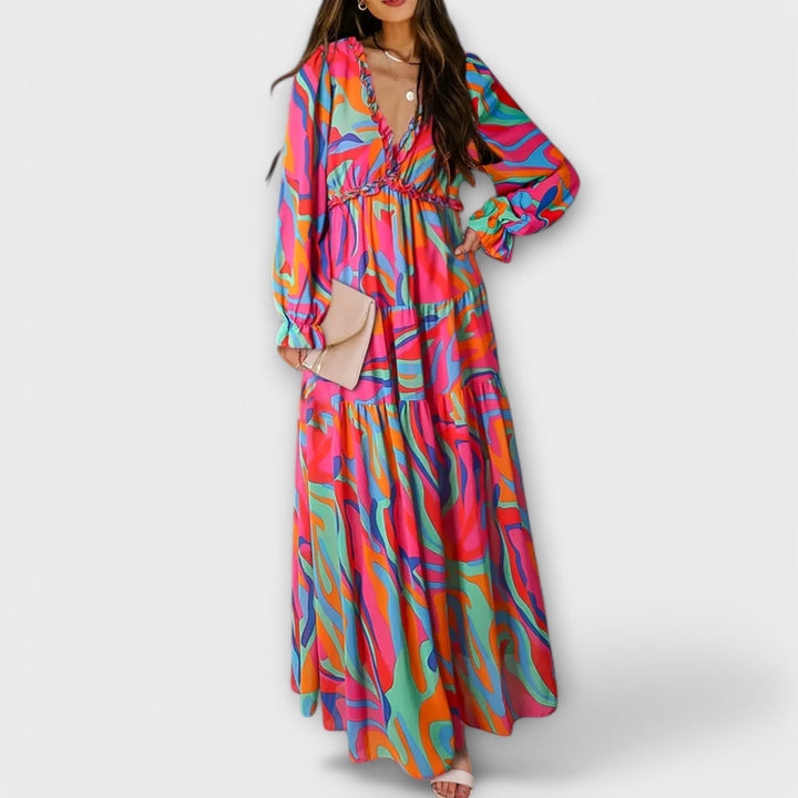 Elegant Maxi Dress for Women - Flowing Floor Length Style
