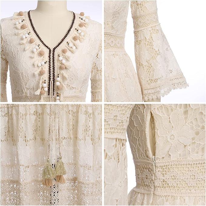 Boho Lace Dress for Women - Timeless Elegant Style