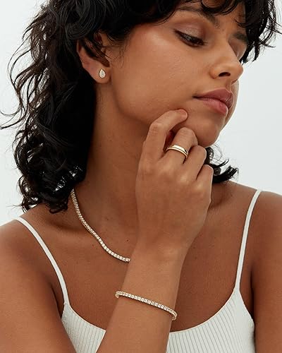 Gold Tennis Bracelet | Classic Elegant Jewelry for Women