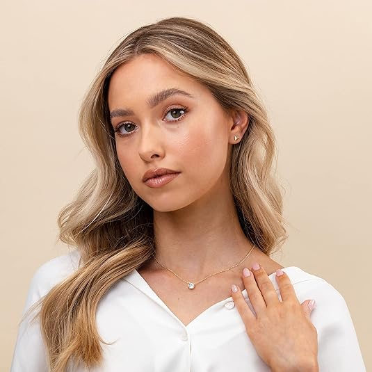 Crystal Pendant Necklace Gold | Elegant Everyday Jewelry