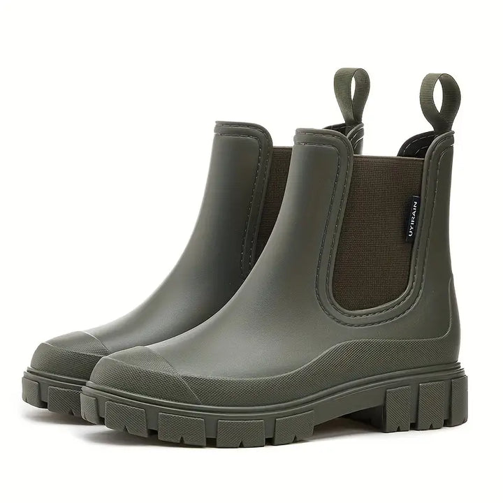 Waterproof Chelsea Boots for Women with Platform Sole