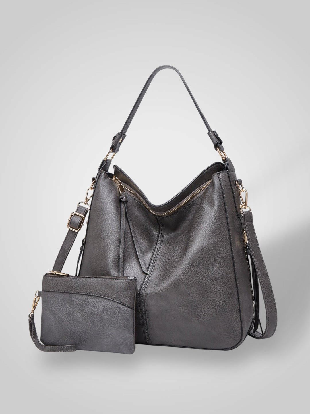 Leather Tote Bag for Women with Multiple Pockets