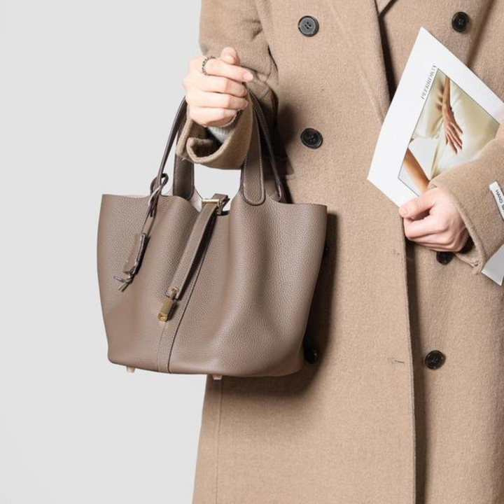 Kate Lock Crossbody Bag - Pebbled Leather Handbag