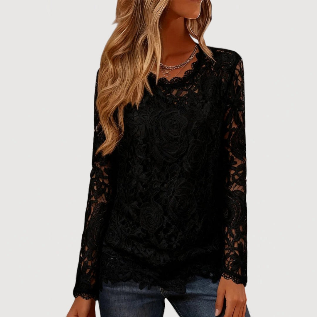 Lace Detail Top for Women | Elegant Casual Blouse