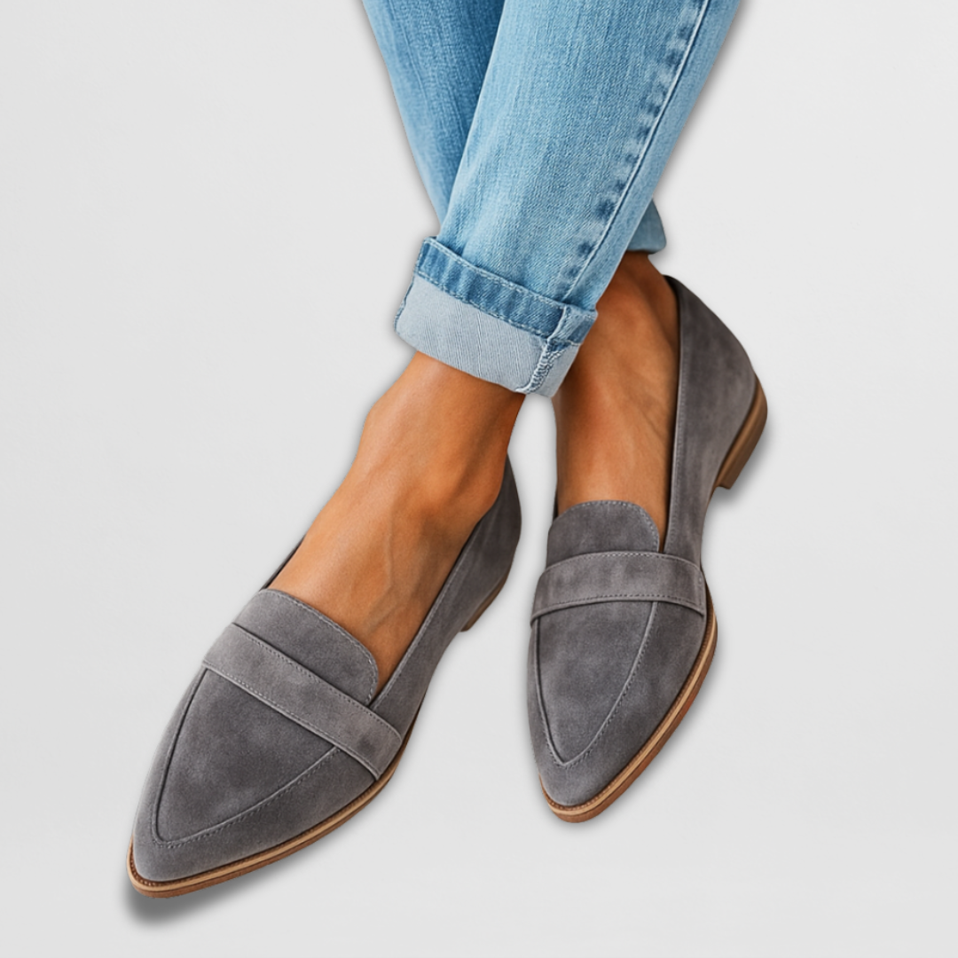 Pointed Toe Loafers for Women - Slip On Flat Shoes
