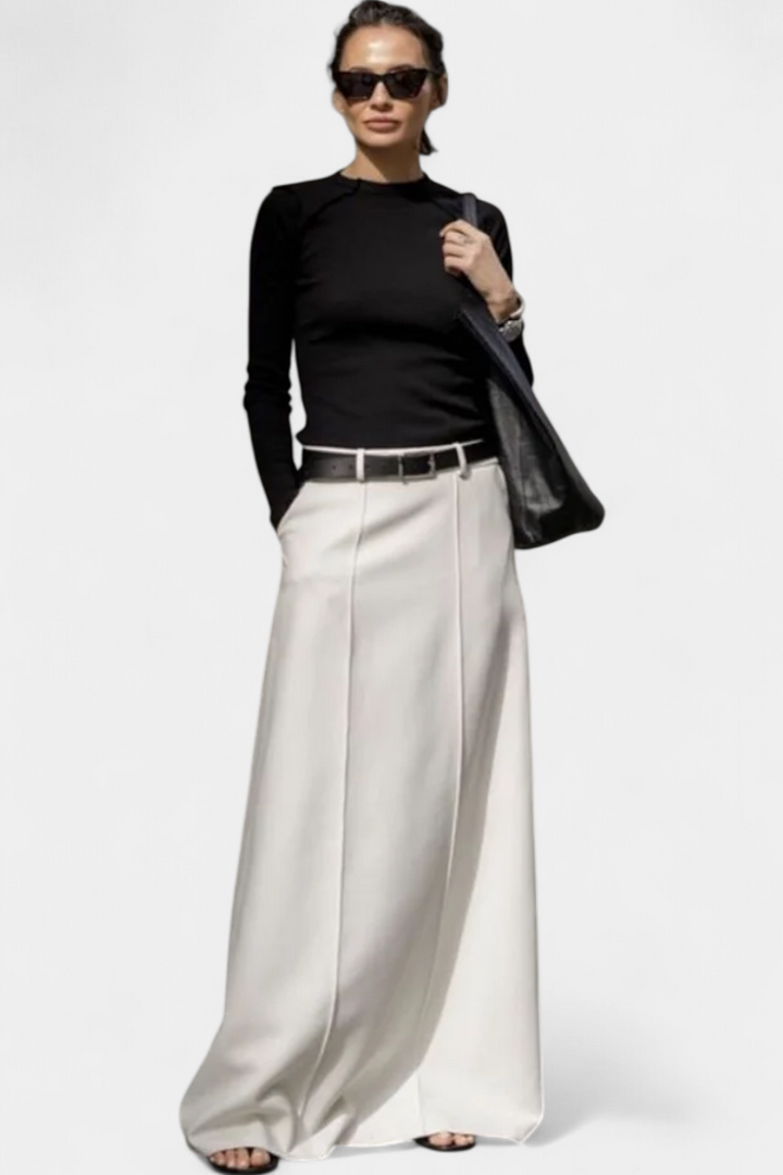 H-Line Minimalist Skirt for Women - Classic Solid Color