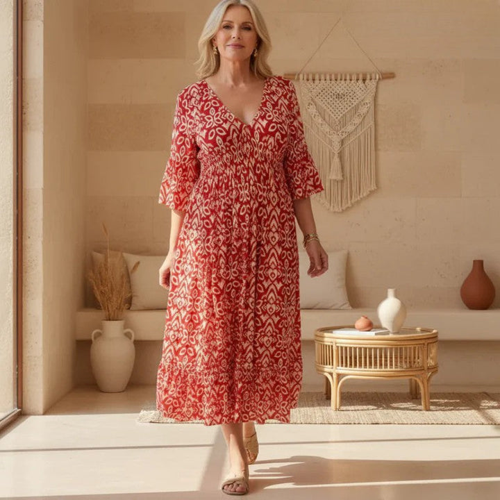 Boho Printed Dress for Women - Flowy Casual Summer Dress