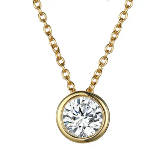 Birthstone Necklace Gold Personalized Pendant | Dainty Layering Jewelry