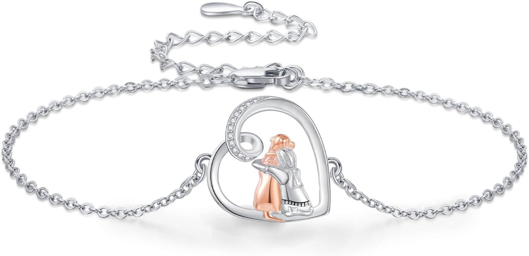 Dog Charm Bracelet Adjustable Gold Silver Pet Lover Gift