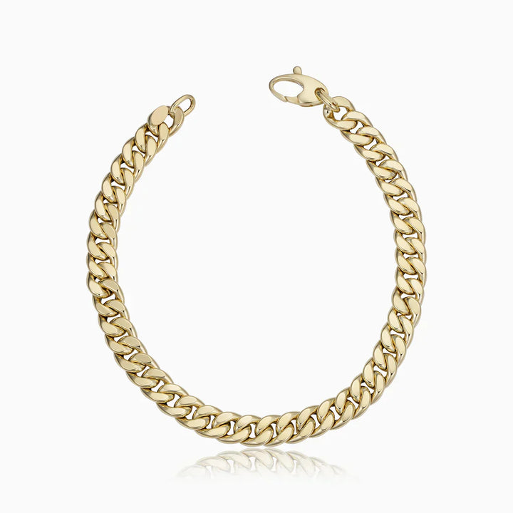 Gold Cuban Link Bracelet - Chunky Chain Bracelet for Women