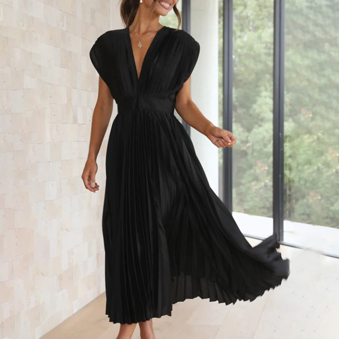 Flowy Printed Dress for Women - Effortless Casual Style