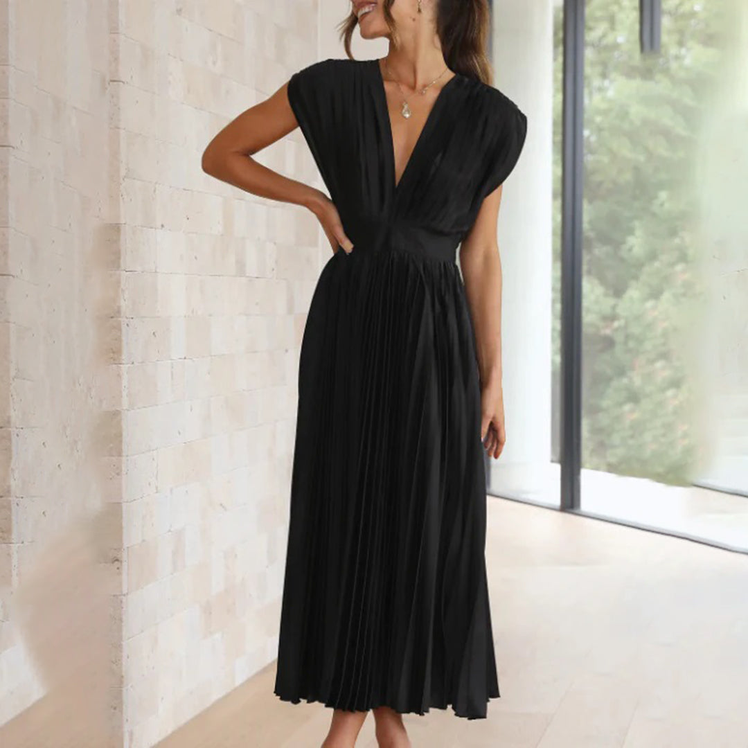 Flowy Printed Dress for Women - Effortless Casual Style