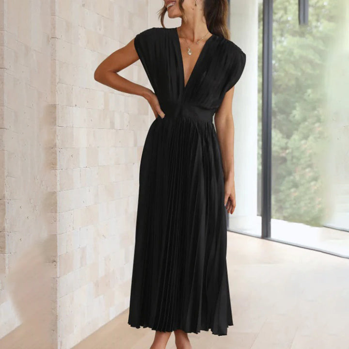 Flowy Printed Dress for Women - Effortless Casual Style