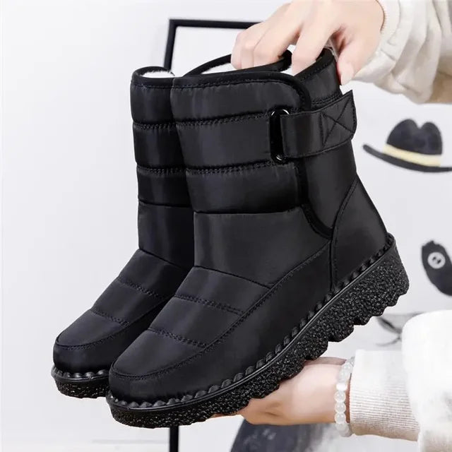 Quilted Snow Boots for Women - Fur Lined Winter Boots