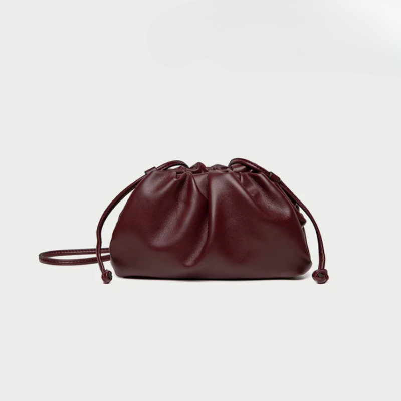 Hobo Shoulder Bag in Soft Vegan Leather - Convertible Crossbody