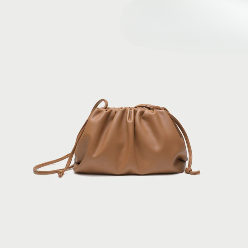 Hobo Shoulder Bag in Soft Vegan Leather - Convertible Crossbody