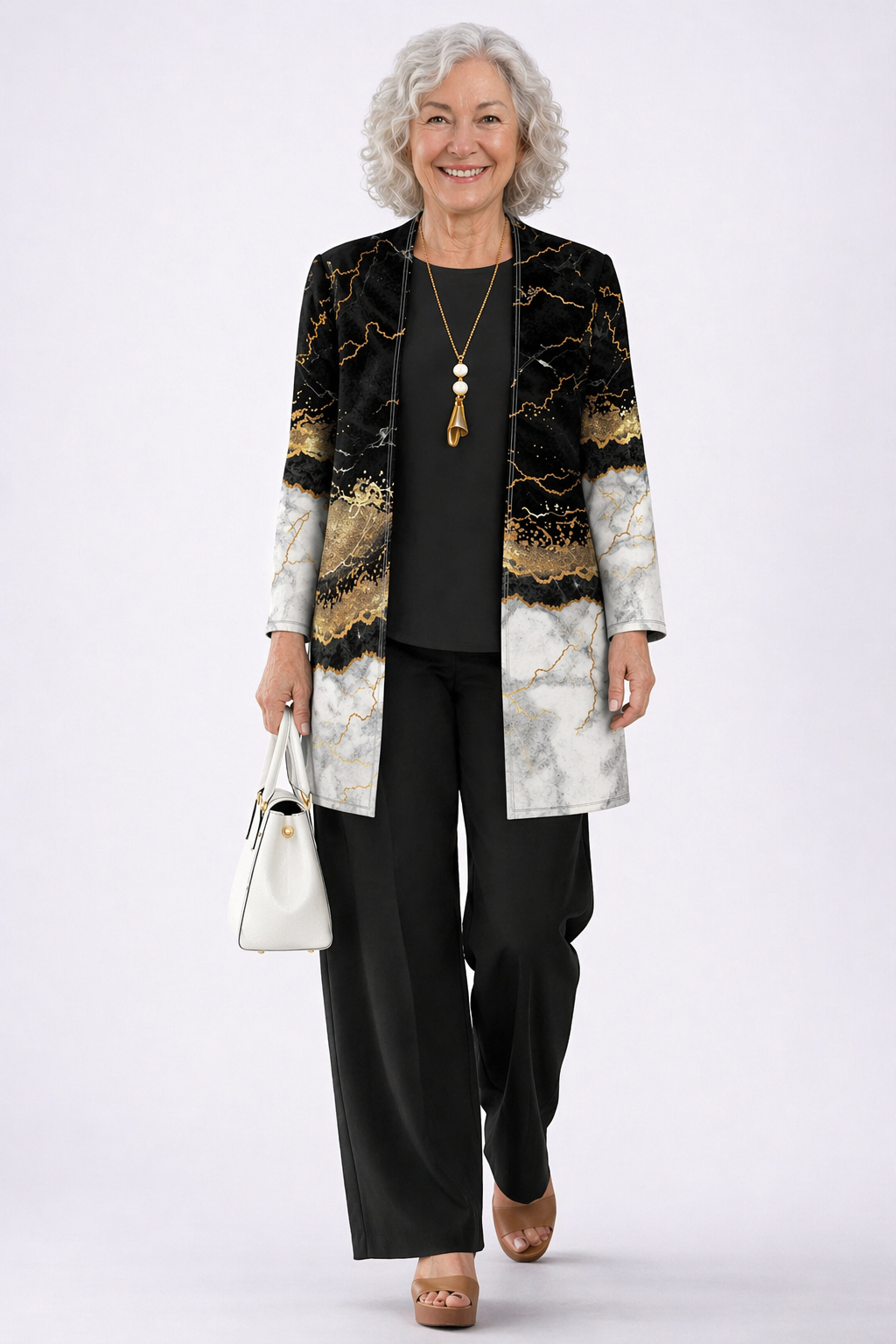 Three Piece Set Women | Cardigan Top Wide Leg Pants Outfit