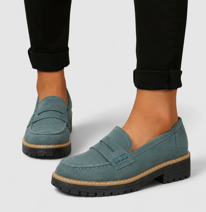 Suede Chelsea Boots for Women with Chunky Platform Sole