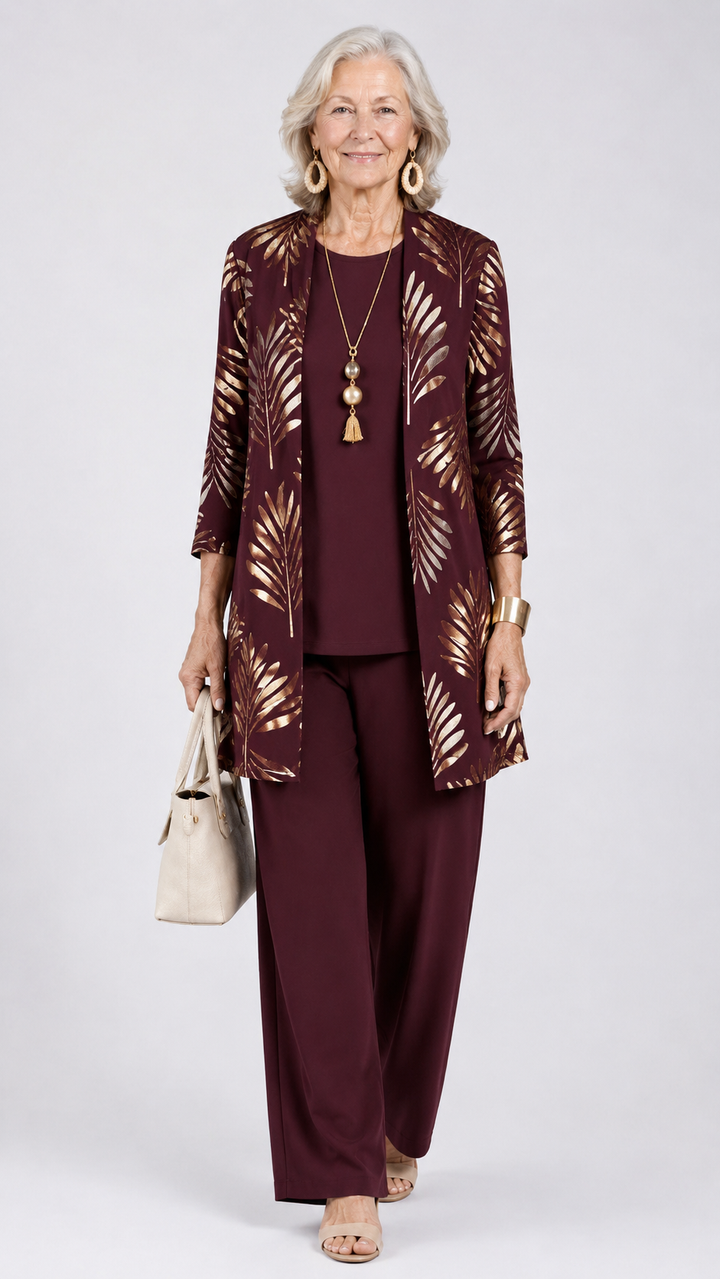 3-Piece Cardigan Set for Women - Relaxed Elegant Lounge Outfit