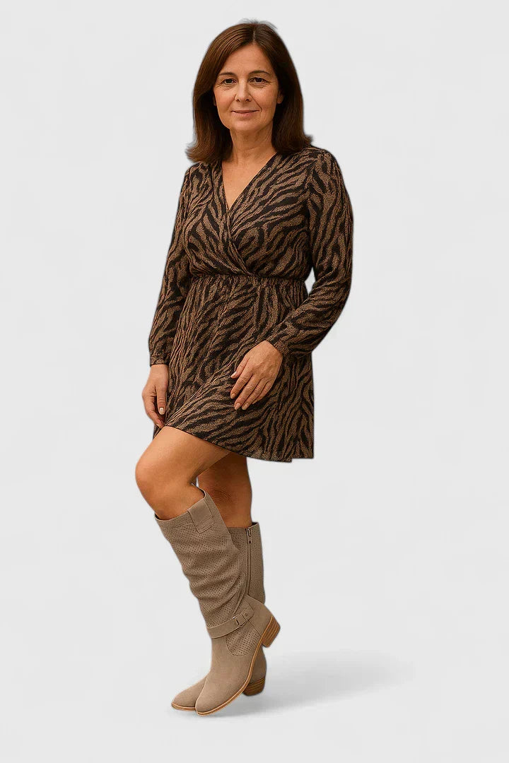 Orthopedic Ankle Boots with Side Zipper and Buckle Detail