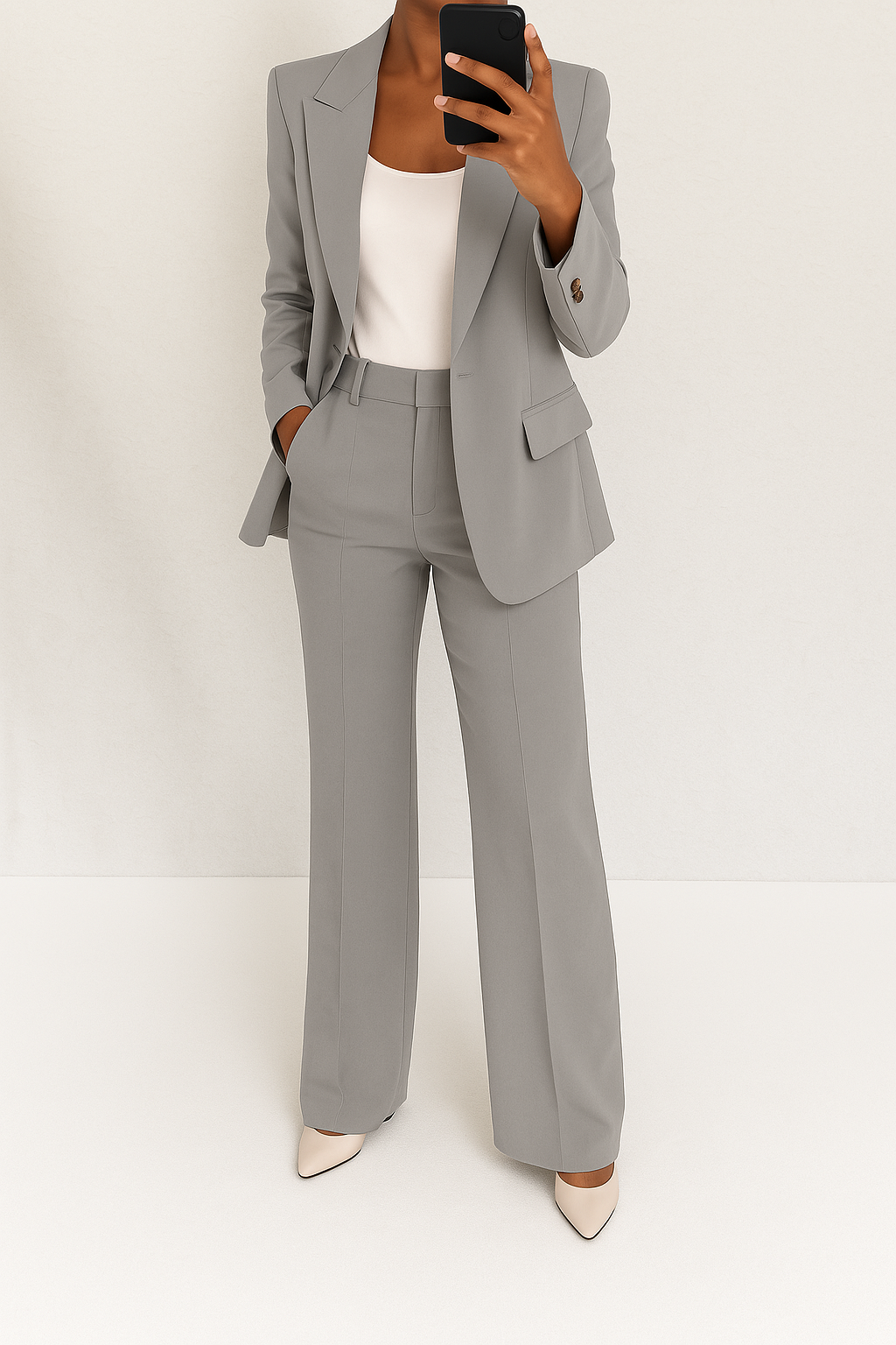 Tailored Blazer and Trouser Set for Women - Professional Suit