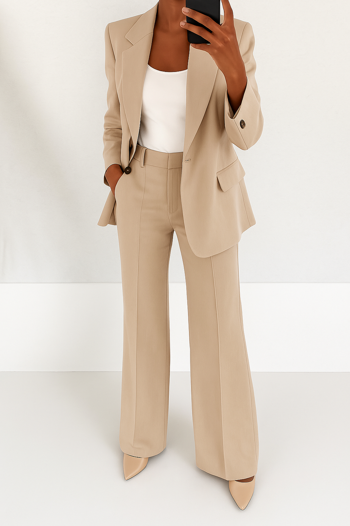 Tailored Blazer and Trouser Set for Women - Professional Suit