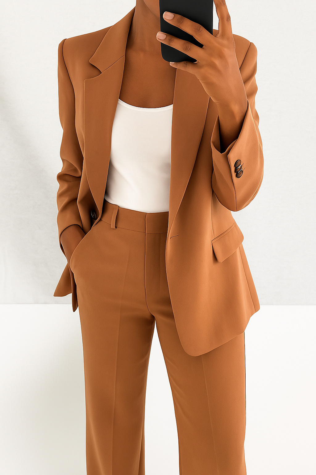 Tailored Blazer and Trouser Set for Women - Professional Suit