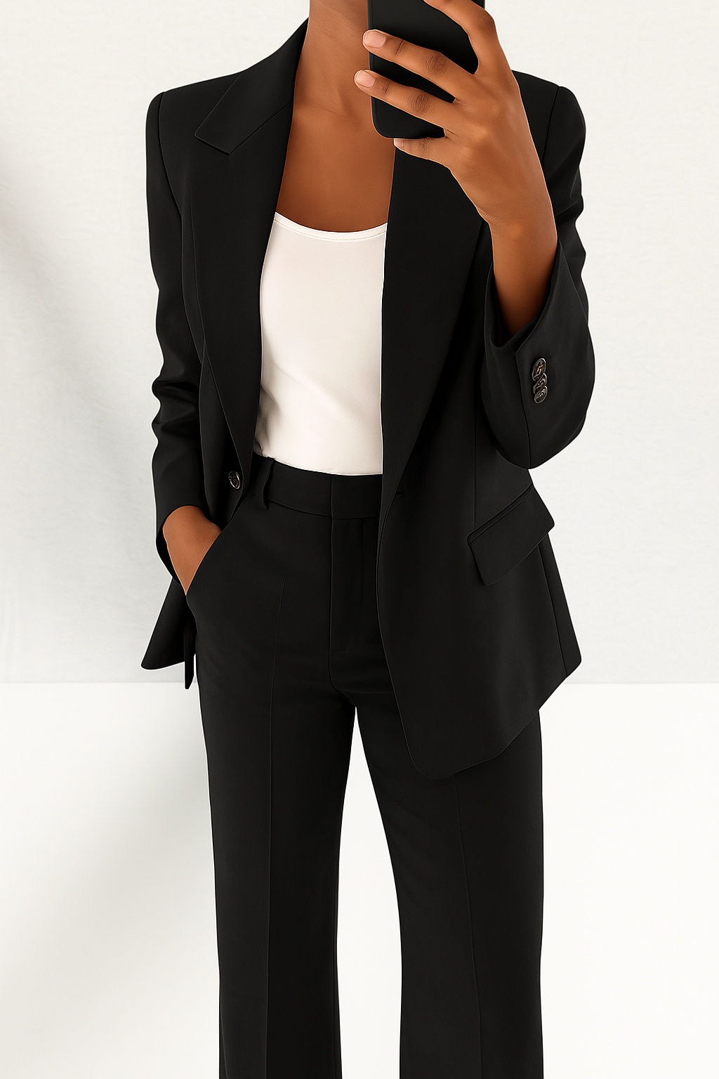 Tailored Blazer and Trouser Set for Women - Professional Suit