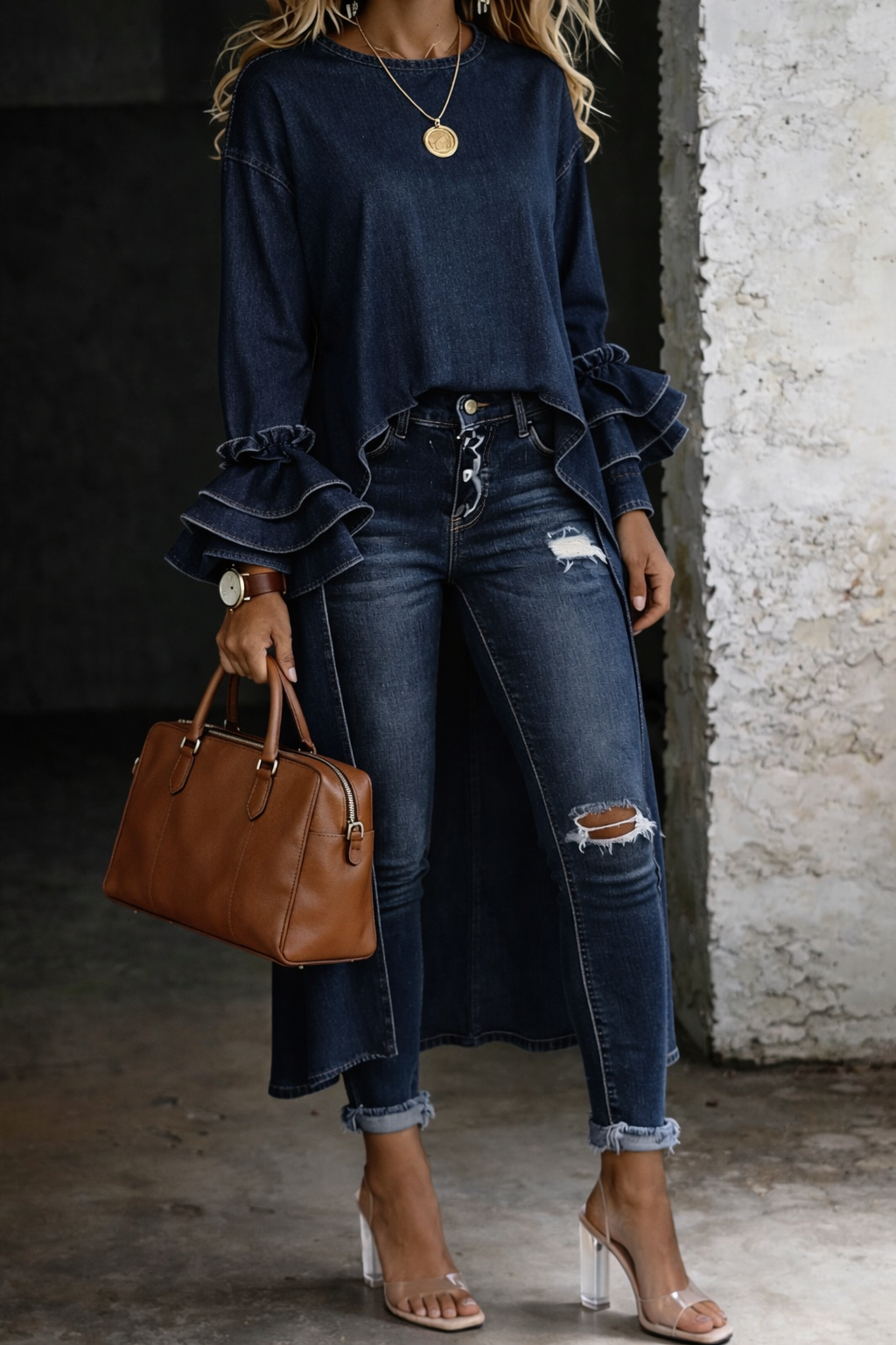 Casual Denim Shirt for Women | Classic Button Down Top