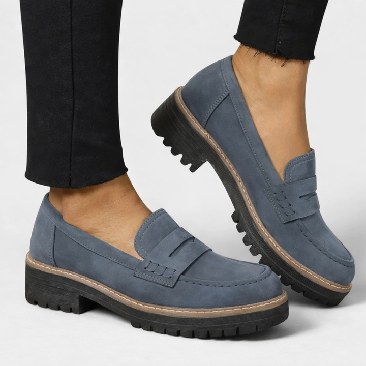 Suede Chelsea Boots for Women with Chunky Platform Sole