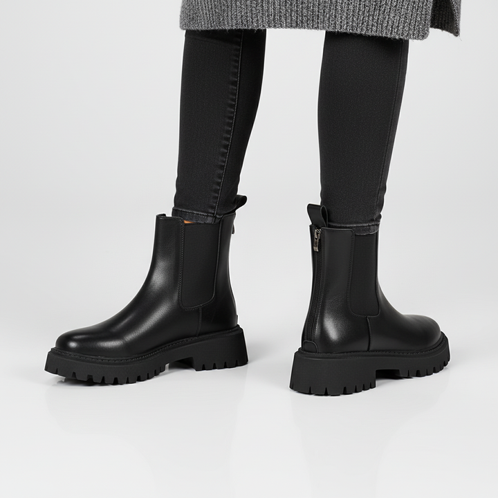 Chelsea Boots for Women with Chunky Platform Sole