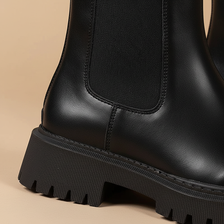 Chelsea Boots for Women with Chunky Platform Sole