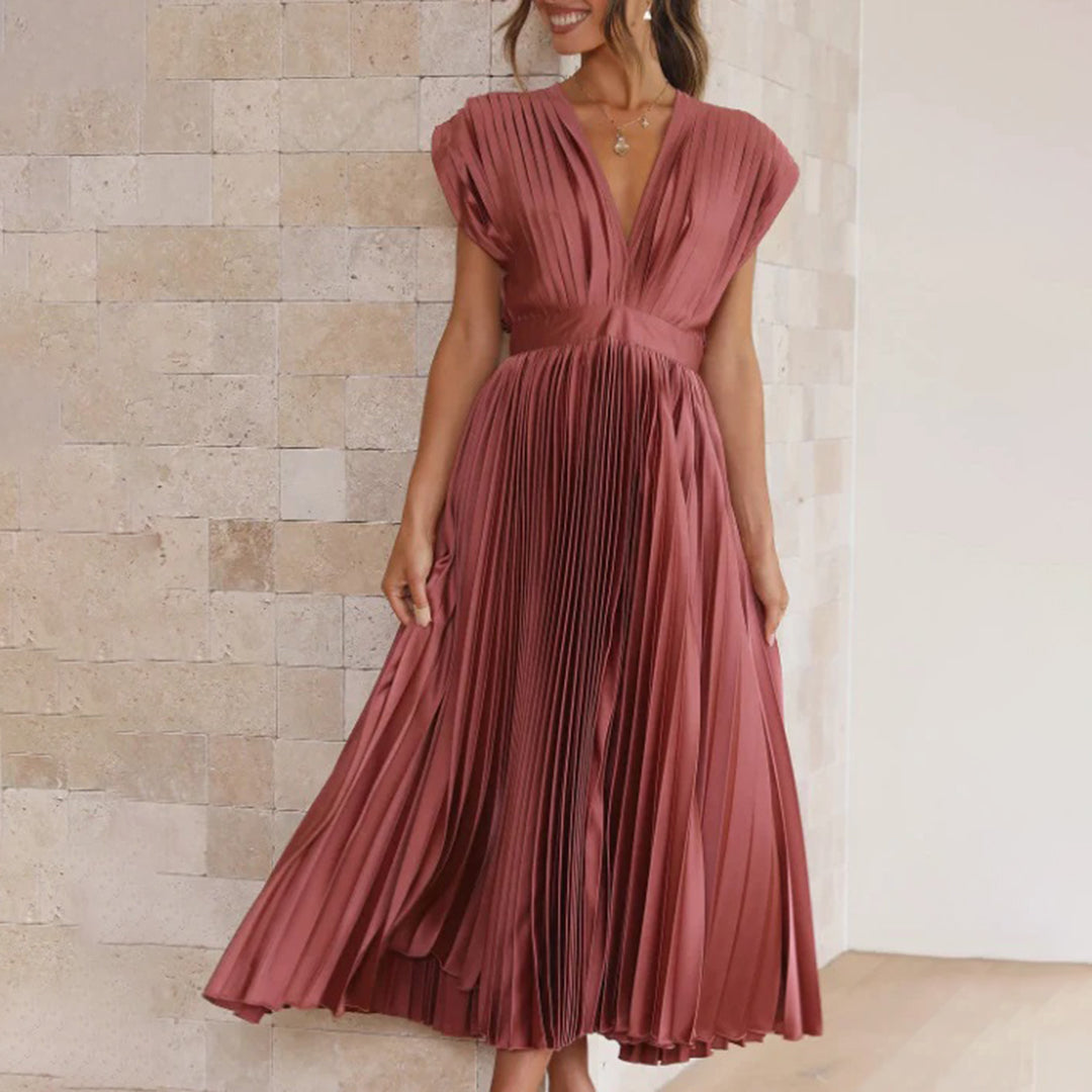 Flowy Printed Dress for Women - Effortless Casual Style
